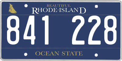 RI license plate 841228