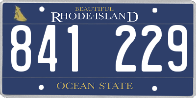 RI license plate 841229
