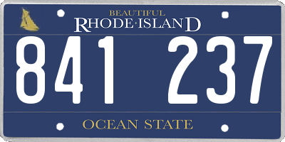 RI license plate 841237