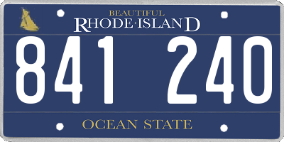 RI license plate 841240