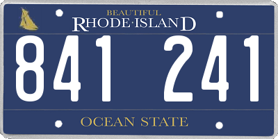 RI license plate 841241