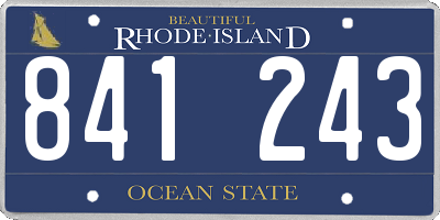 RI license plate 841243