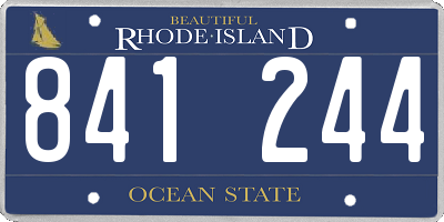 RI license plate 841244