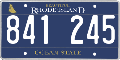 RI license plate 841245