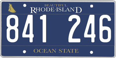 RI license plate 841246