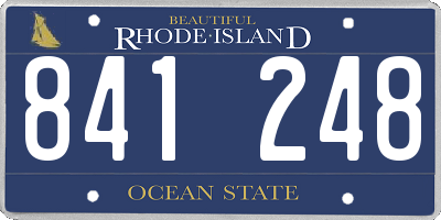 RI license plate 841248
