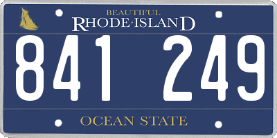 RI license plate 841249