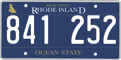 RI license plate 841252