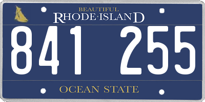 RI license plate 841255