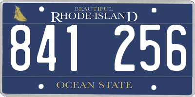 RI license plate 841256