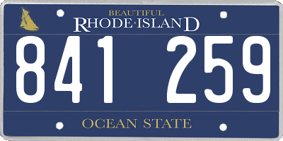 RI license plate 841259