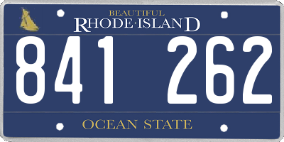 RI license plate 841262