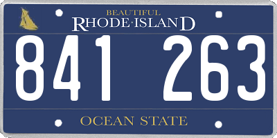 RI license plate 841263