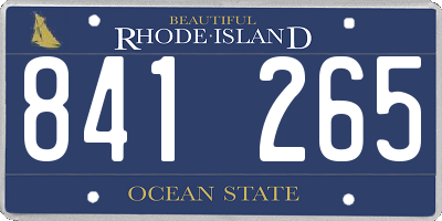 RI license plate 841265