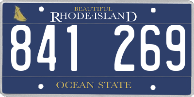 RI license plate 841269