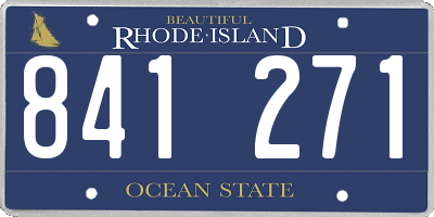 RI license plate 841271
