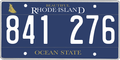 RI license plate 841276