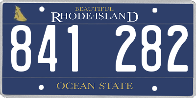 RI license plate 841282