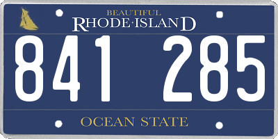 RI license plate 841285