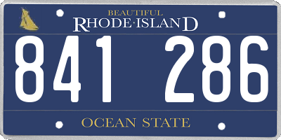 RI license plate 841286