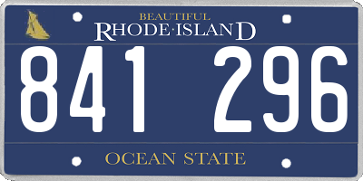 RI license plate 841296