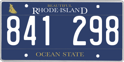 RI license plate 841298