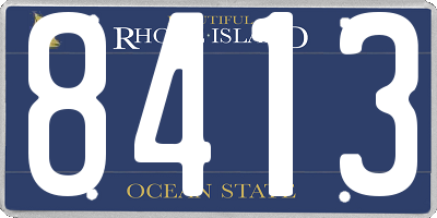 RI license plate 8413