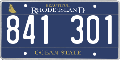RI license plate 841301