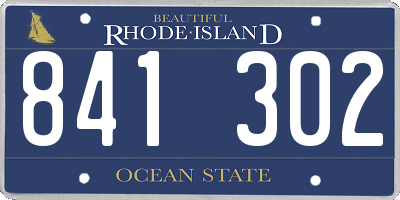 RI license plate 841302