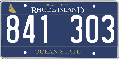 RI license plate 841303