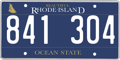 RI license plate 841304