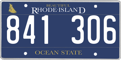 RI license plate 841306