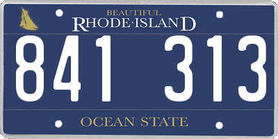 RI license plate 841313