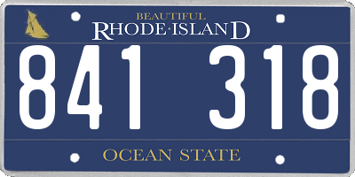 RI license plate 841318