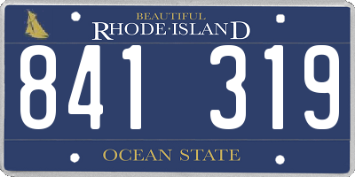 RI license plate 841319