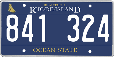 RI license plate 841324