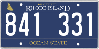 RI license plate 841331