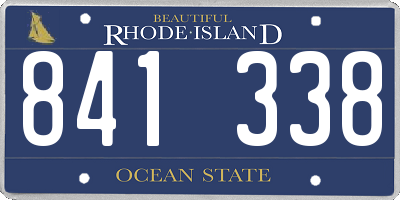 RI license plate 841338