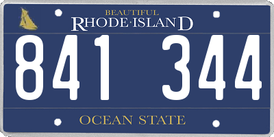 RI license plate 841344