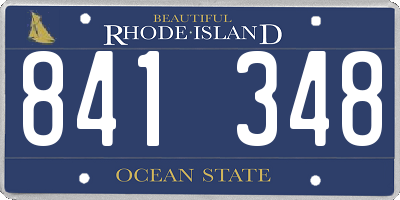 RI license plate 841348