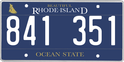 RI license plate 841351