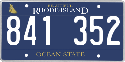 RI license plate 841352