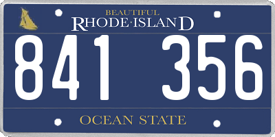 RI license plate 841356