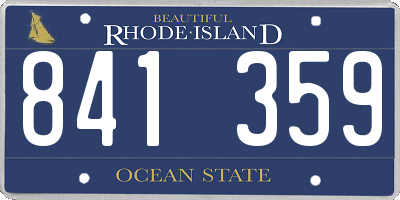RI license plate 841359