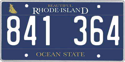 RI license plate 841364