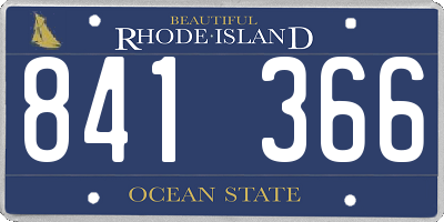 RI license plate 841366