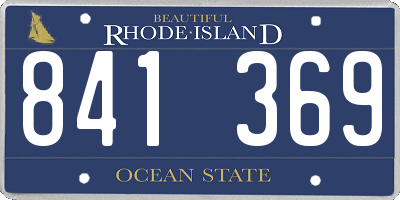RI license plate 841369
