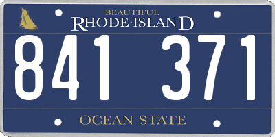 RI license plate 841371