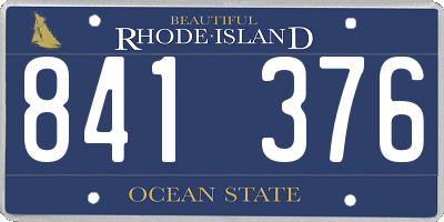 RI license plate 841376