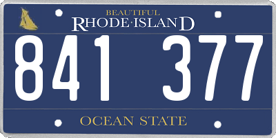 RI license plate 841377